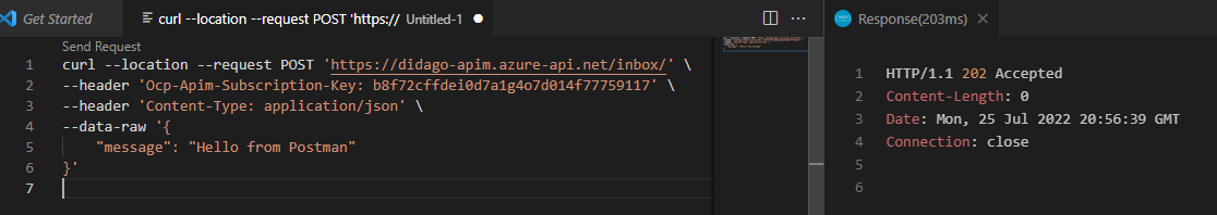 VS Code REST client